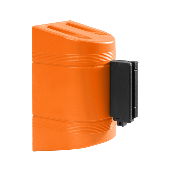 Queue Solutions WallPro 400, Orange, 13' Yellow/Black BEWARE OPEN PIT Belt WP400O-YBBOP130